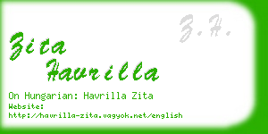 zita havrilla business card